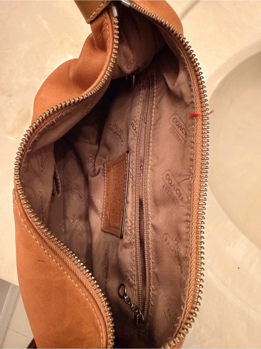Coach Cognac Leather Hobo Shoulder Bag